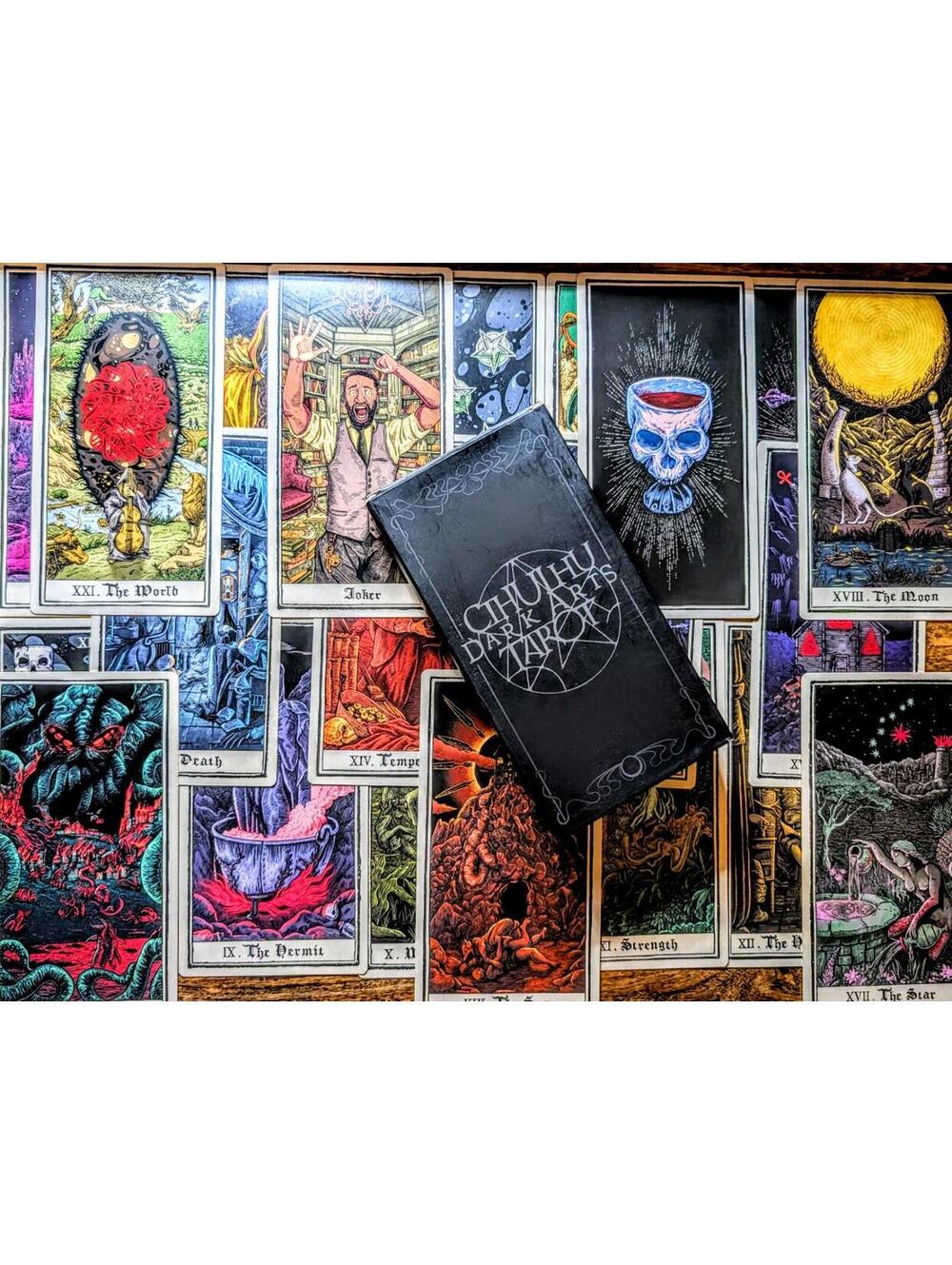 Cthulhu Dark Arts 2021 Tarot Deck H.P. Lovecraft Førtifem Art OOP KS 1st Ed HTF